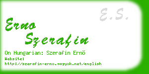 erno szerafin business card